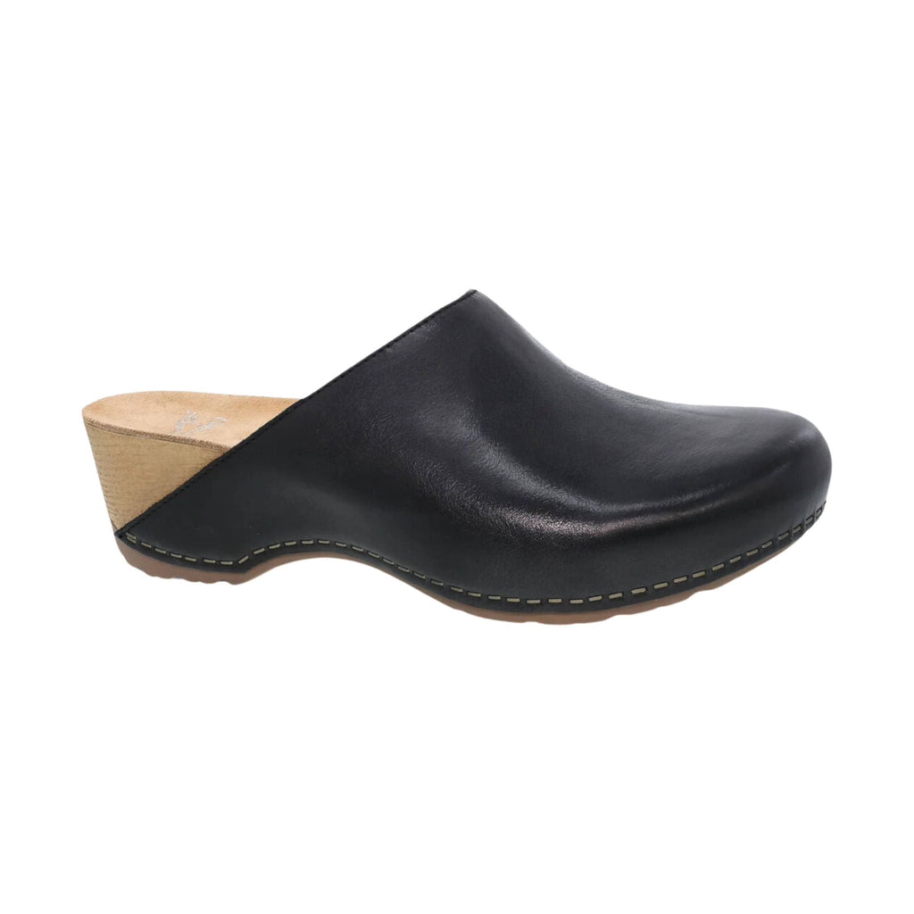 Dansko Women's Talulah Clog - Black Milled Burnished Mule - Lenny's Shoe & Apparel