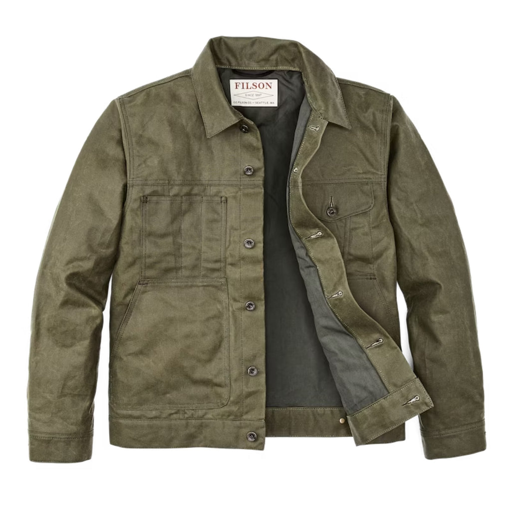 Filson Men's Short Lined Cruiser Jacket - Military Green - Lenny's Shoe & Apparel