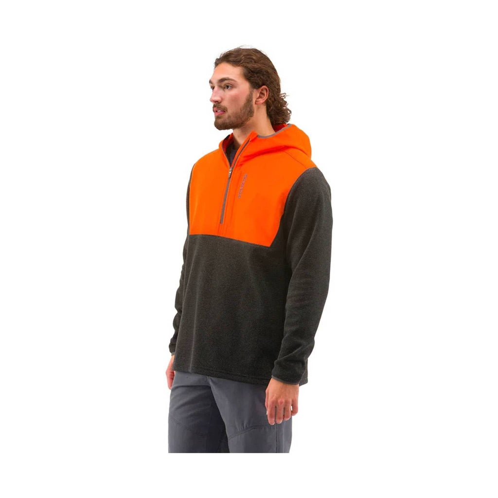 Grundens Men's Bering Pro Quarter Zip Hoodie - Red Orange - Lenny's Shoe & Apparel