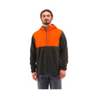 Grundens Men's Bering Pro Quarter Zip Hoodie - Red Orange - Lenny's Shoe & Apparel