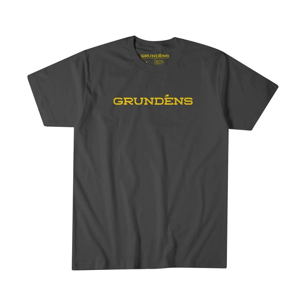 Grundens Men's Wordmark T-Shirt - Charcoal - Lenny's Shoe & Apparel