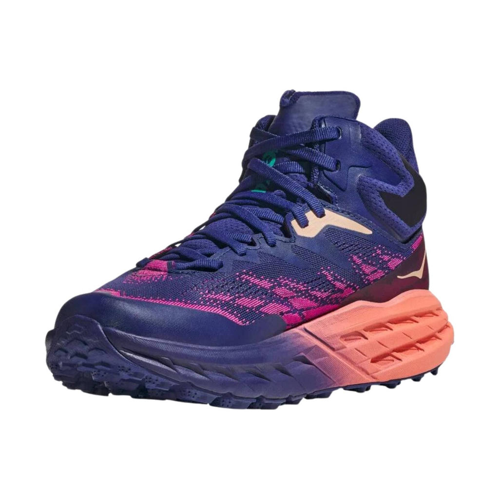 HOKA Women's Speedgoat 5 Mid GTX - Bellwether Blue/Camellia - Lenny's Shoe & Apparel