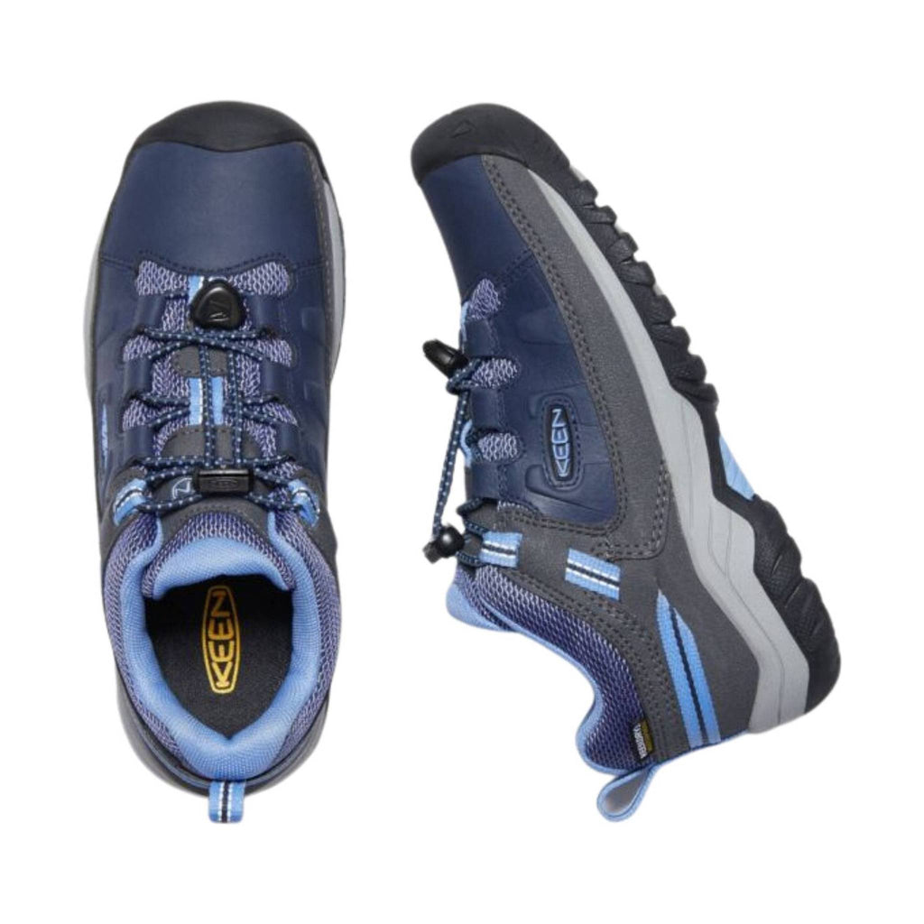 KEEN Big Kids' Targhee Waterproof Low Shoe - Blue Nights/Della Blue - Lenny's Shoe & Apparel