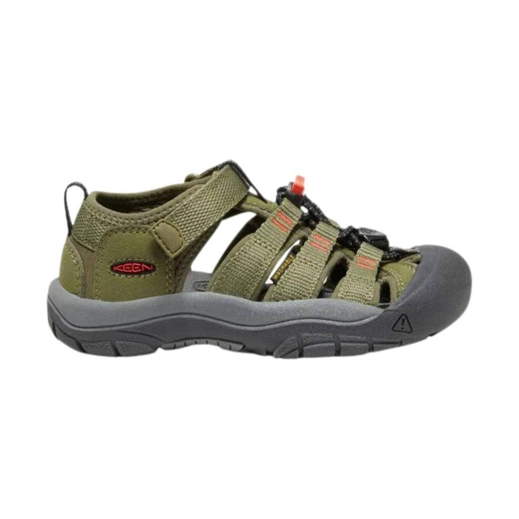 KEEN Little Kids' Newport H2 - Olive Drab/Orange - Lenny's Shoe & Apparel