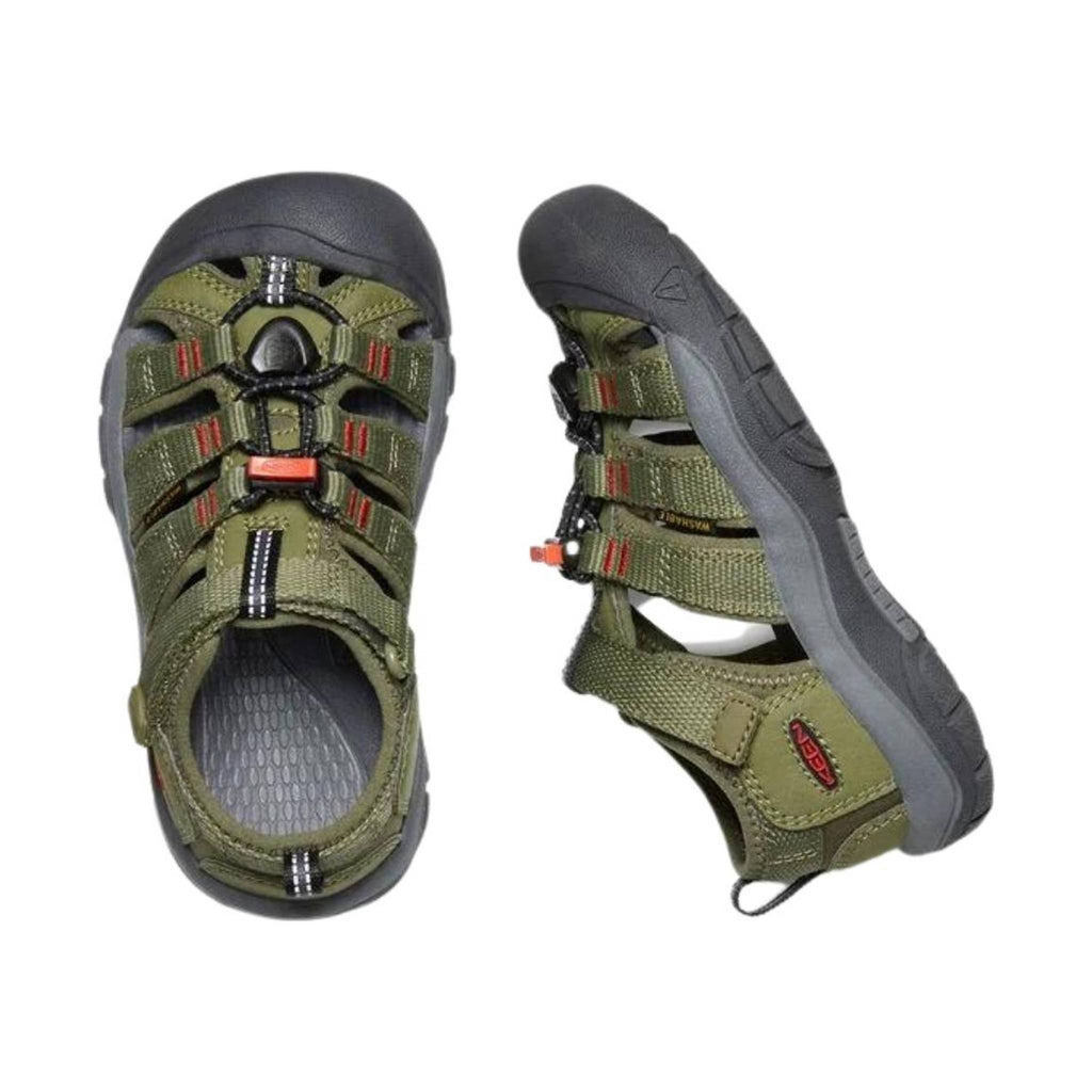 KEEN Little Kids' Newport H2 - Olive Drab/Orange - Lenny's Shoe & Apparel