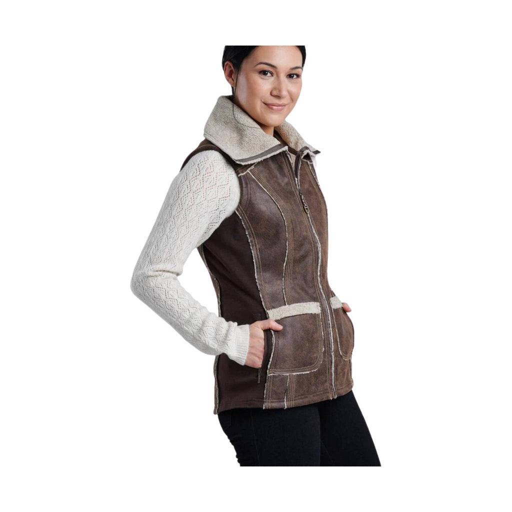 Kuhl Women's Dani Sherpa Vest - Oak - Lenny's Shoe & Apparel