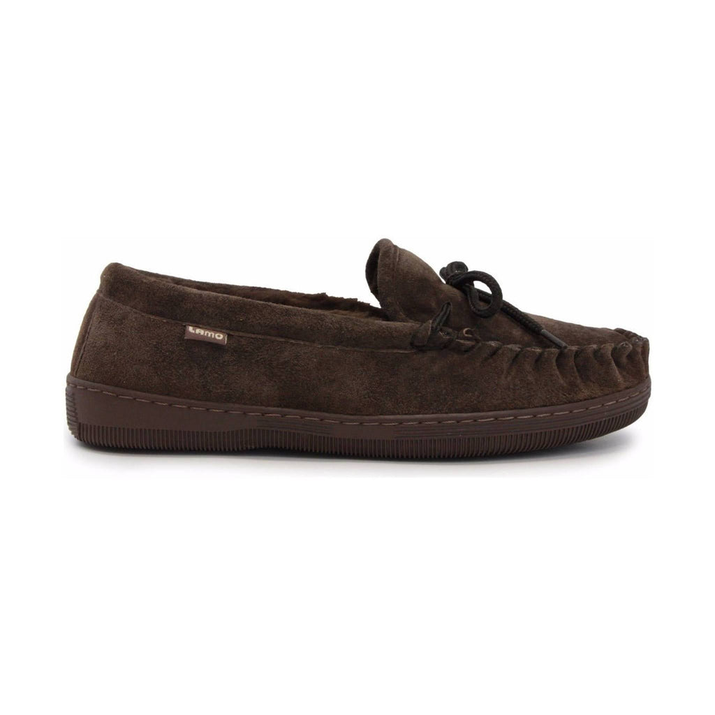 Lamo Men's Moccasin Slipper (Wide) - Chocolate - Lenny's Shoe & Apparel