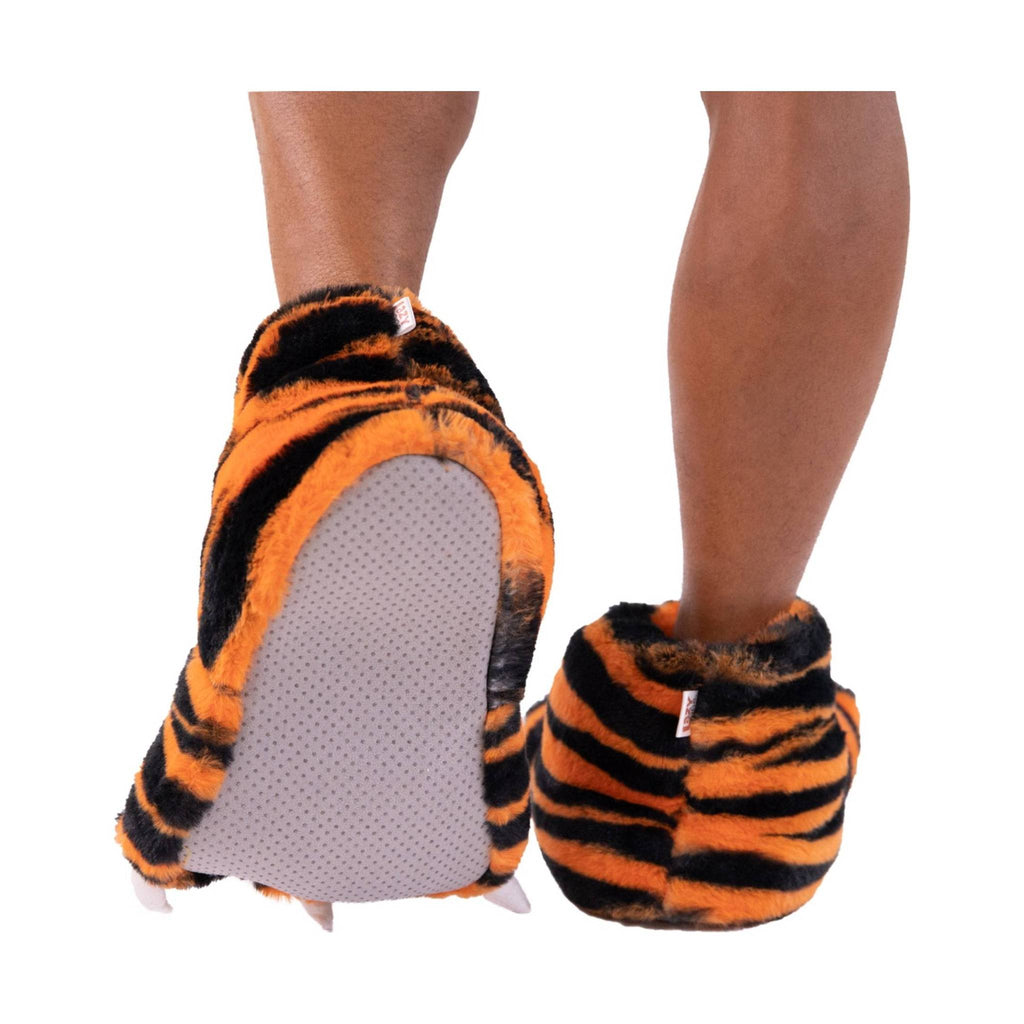 Lazy One Tiger Paw Slippers - Orange & Black - Lenny's Shoe & Apparel