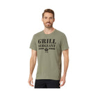 Life Is Good Men's Grill Sergeant Crusher Tee - Moss Green - Lenny's Shoe & Apparel