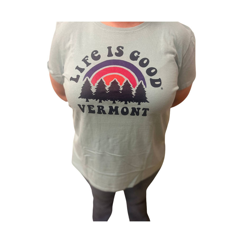 Life Is Good Women's Vermont Exclusive Rainbow Pines - Blue - Lenny's Shoe & Apparel