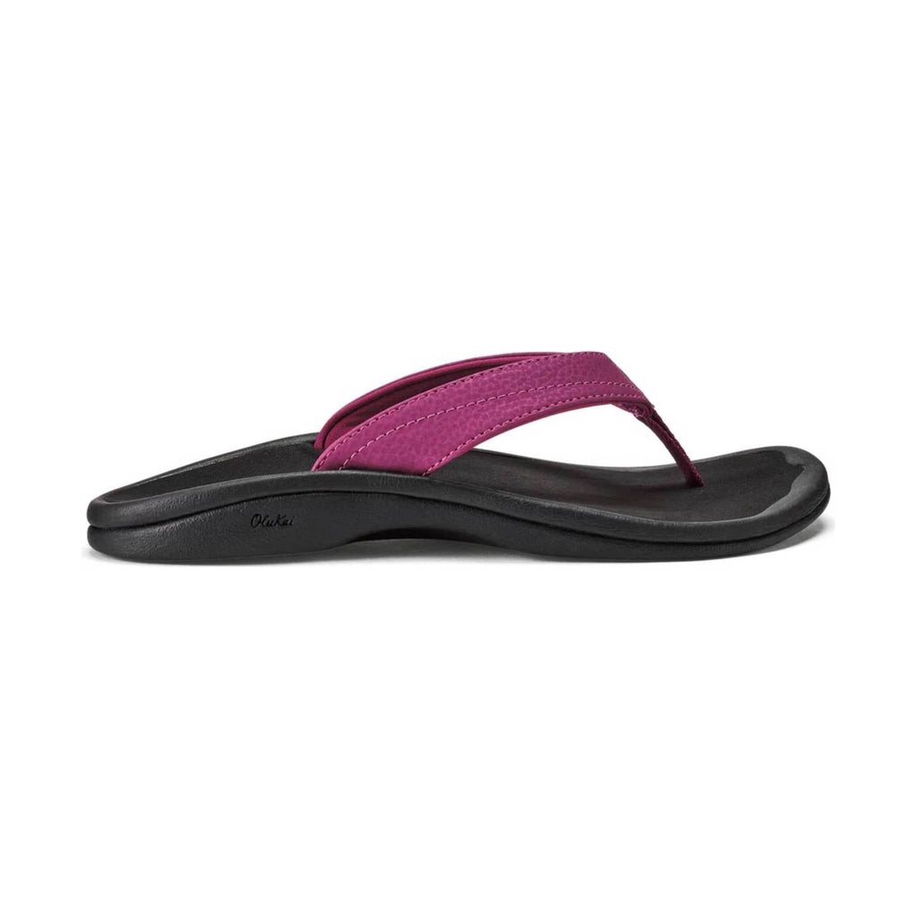 Olukai Women's Ohana Flip Flop - Orchid Flower/Black - Lenny's Shoe & Apparel