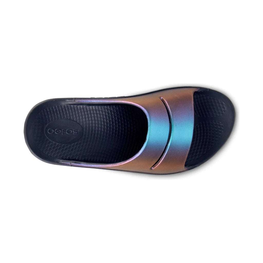 OOfos Women's OOahh Luxe Slide - Midnight Spectre - Lenny's Shoe & Apparel