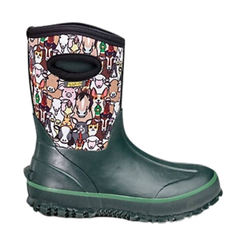 Perfect Storm Women's Barnyard Fun Mid Rain Boots - Green Mutli - Lenny's Shoe & Apparel