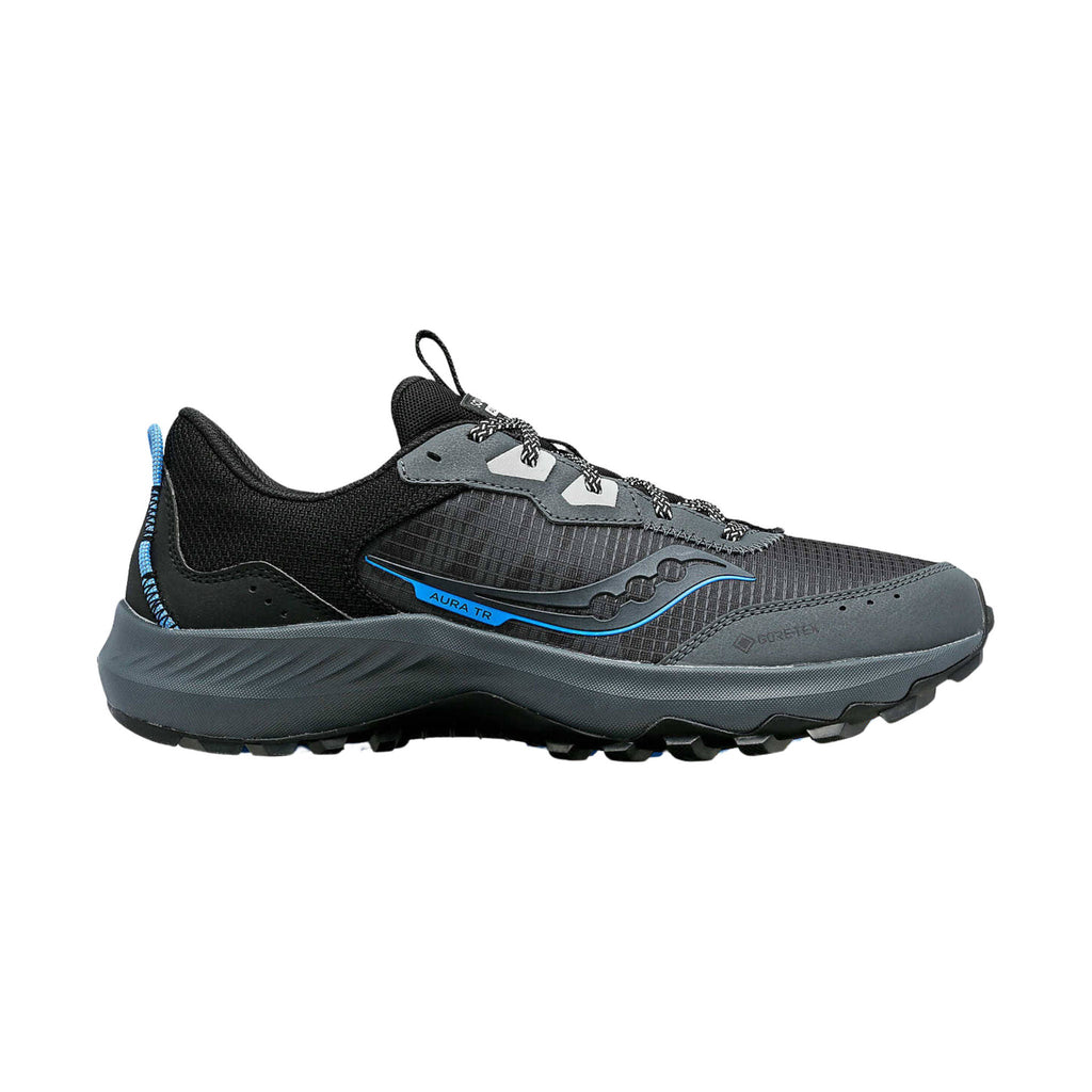 Saucony Men's Aura TR GTX Running Shoes - Shadow/Black - Lenny's Shoe & Apparel