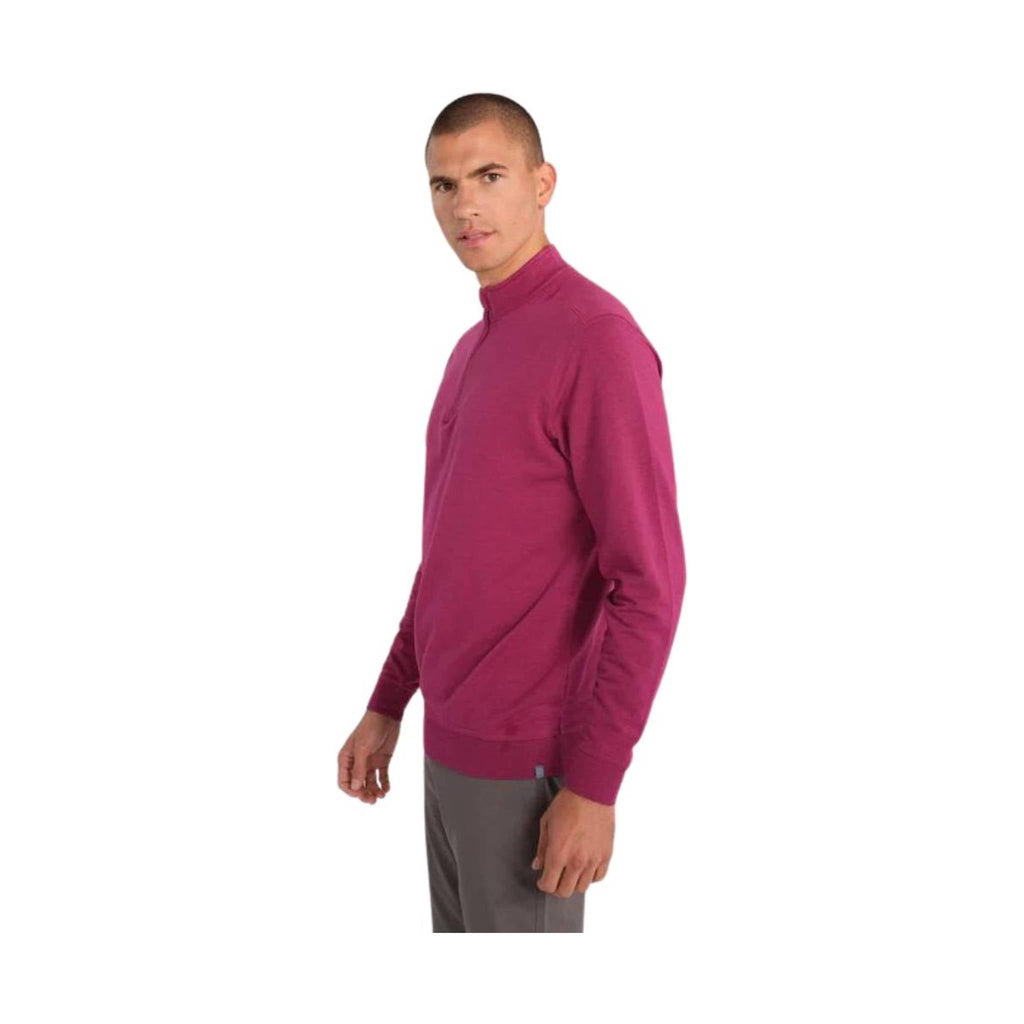 Tasc Men's Cloud French Terry Quarter Zip - Mulberry - Lenny's Shoe & Apparel