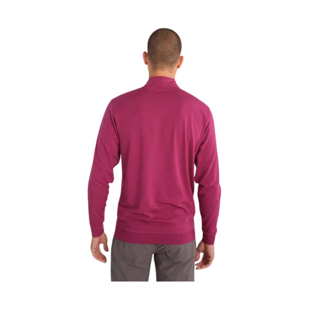 Tasc Men's Cloud French Terry Quarter Zip - Mulberry - Lenny's Shoe & Apparel