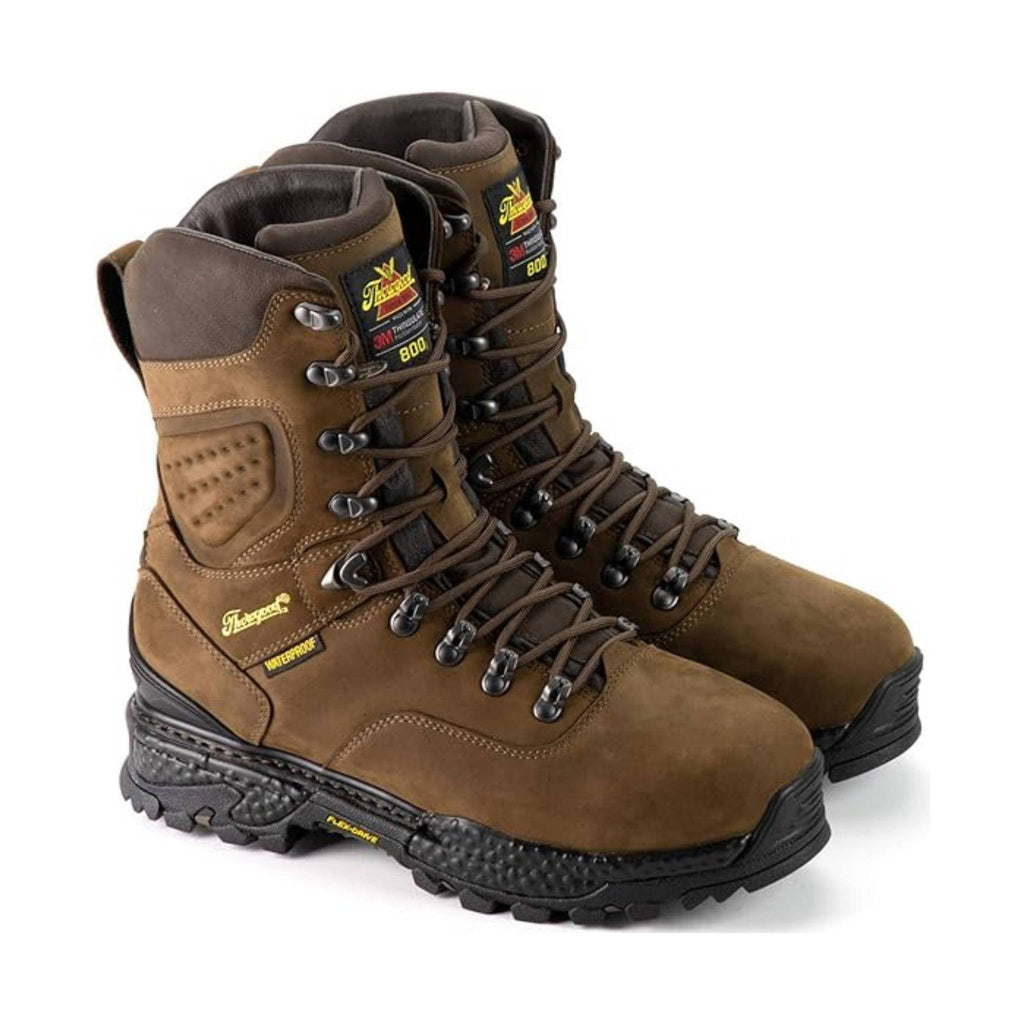 Thorogood Men's Infinity FD 9 Inch Insulated Waterproof Soft Toe Work Boot - Brown/Black/Yellow - Lenny's Shoe & Apparel