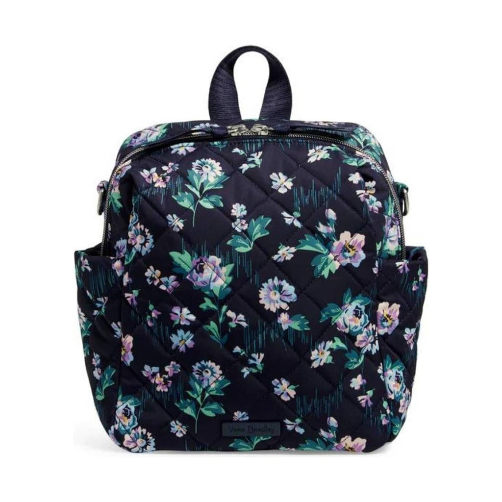 Vera Bradley Convertible Small Backpack - Navy Garden - Lenny's Shoe & Apparel