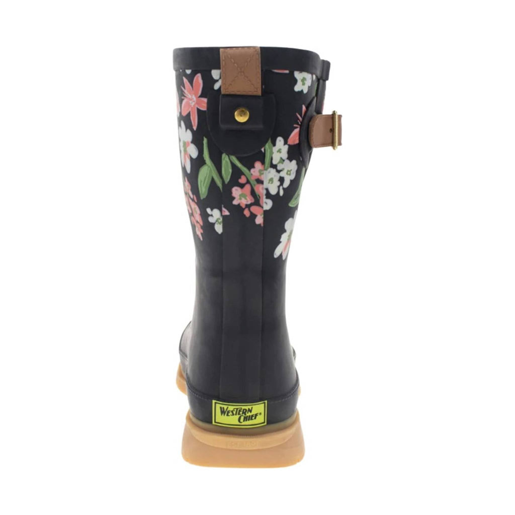 Western Chief Women's Brushed Petals Mid Rain Boots - Black - Lenny's Shoe & Apparel