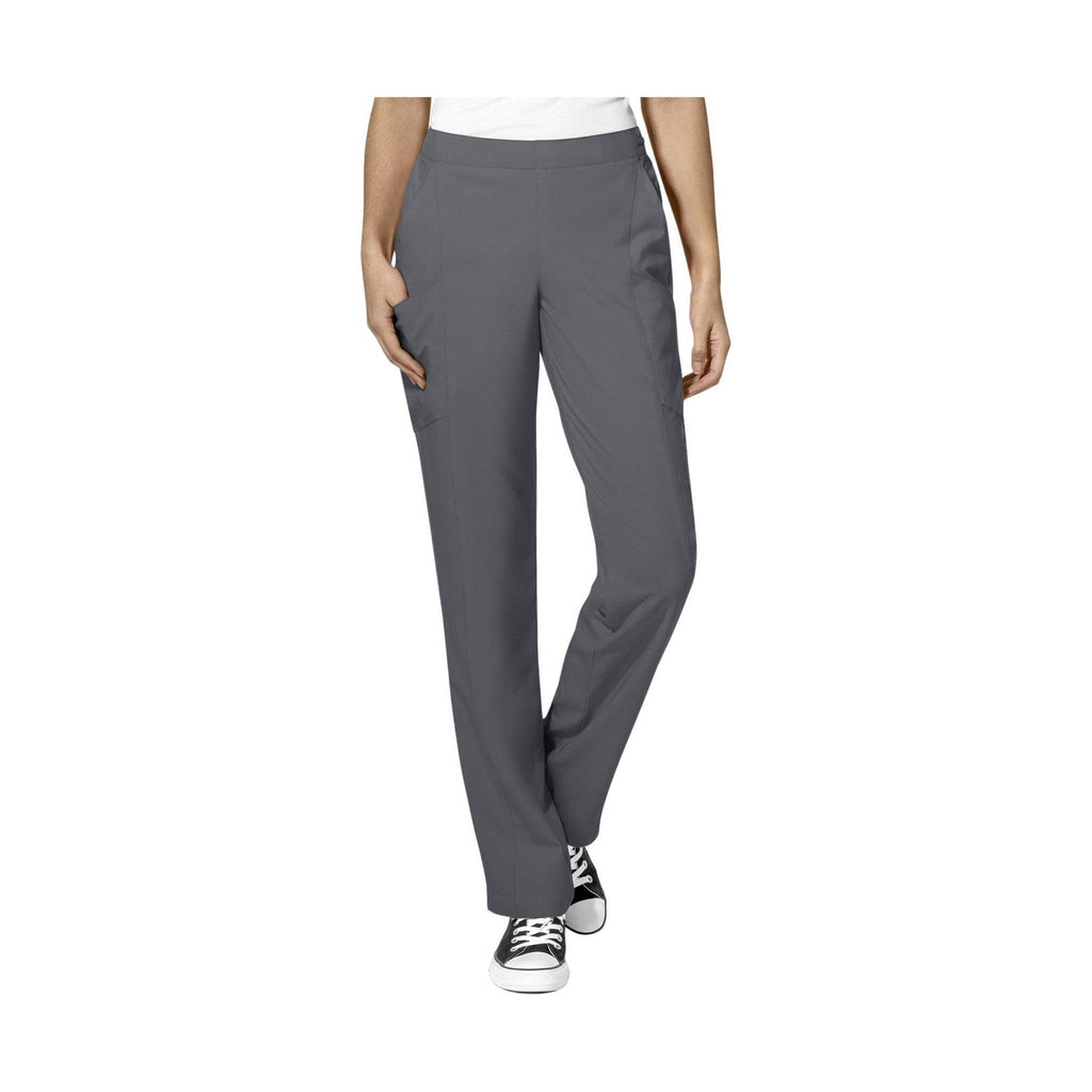 WonderWink Women's Full Elastic Scrubs Pants - Pewter - Lenny's Shoe & Apparel